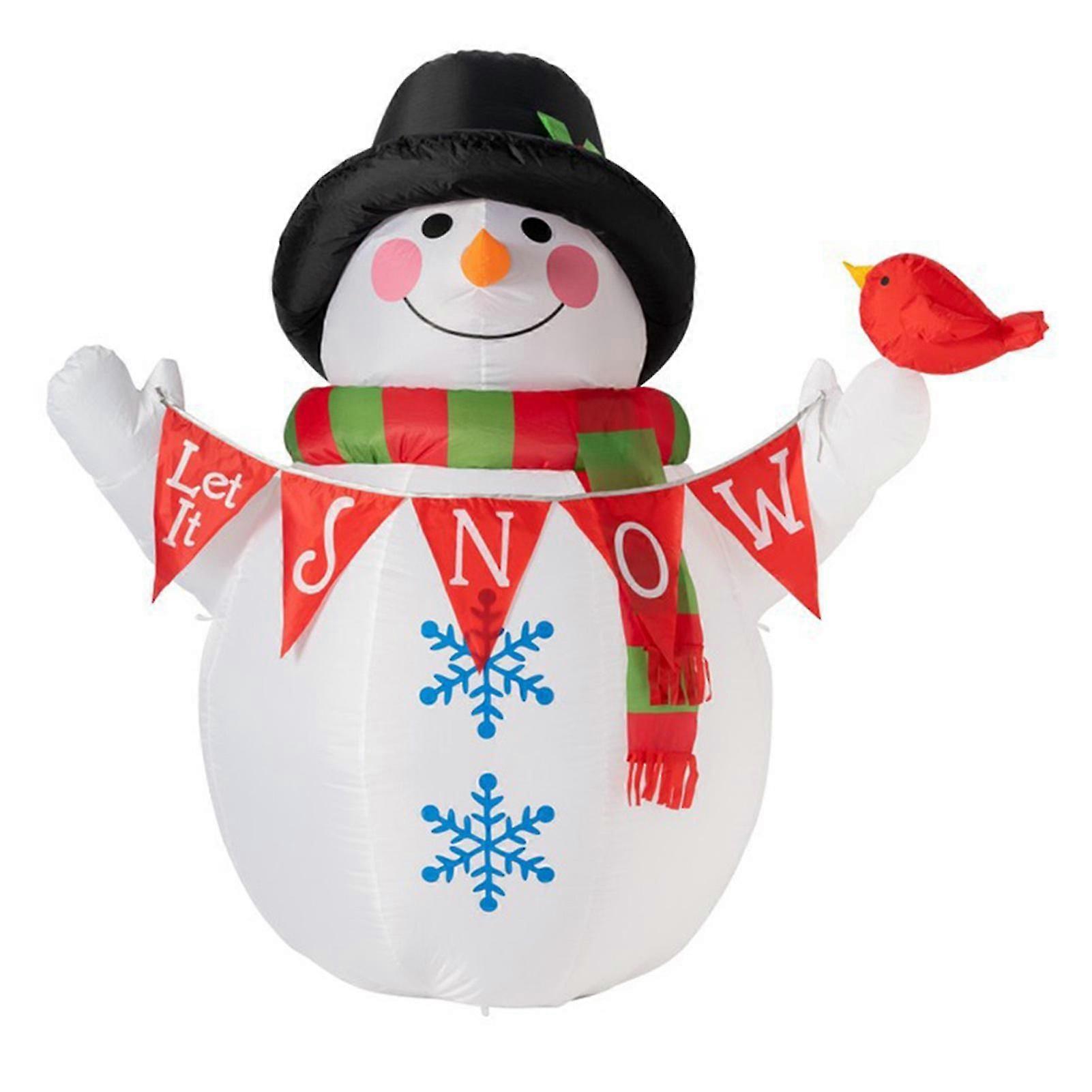 Christmas Inflatables Snowman Decorations Blow Up Inflatables With Build-in Leds For Christmas New Year Party Gift