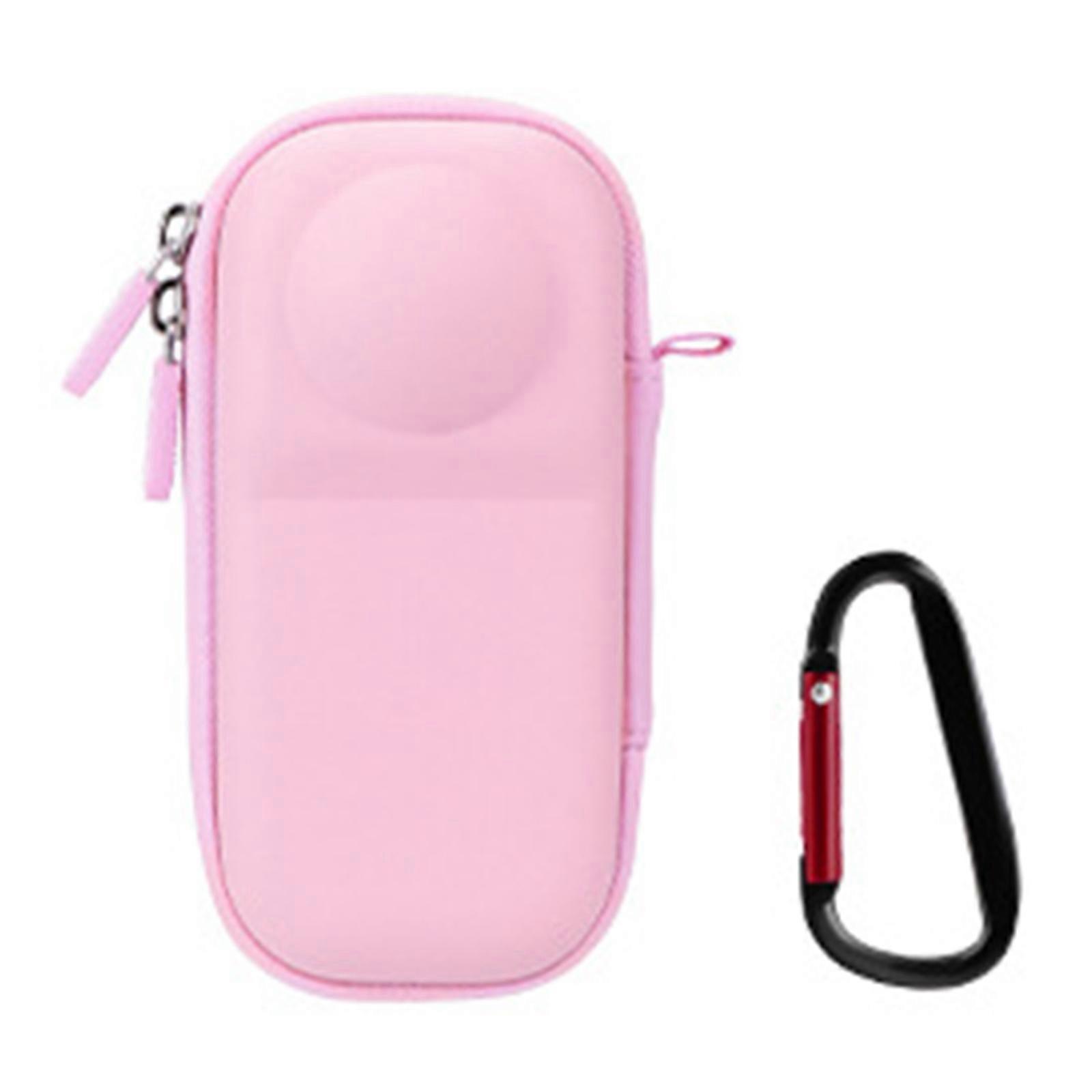 Water Resistant Camera Case Impacts Absorption And Plush Inner Layer For 360 X5 Camera Protecting  Pink