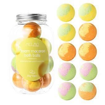 20g*10 yellow bottle bath salt balls, 20g multi-bubble bath balls, moisturizing, oil-controlling, children's multi-bubble foot bath balls.