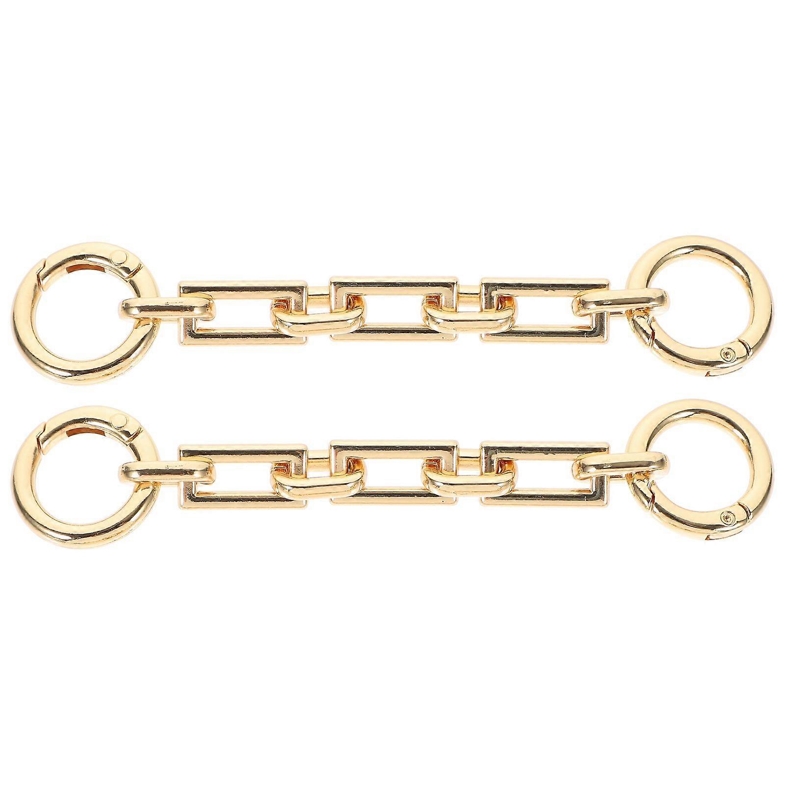 2Pcs Alloy Bag Extension Chain DIY Handbag Replacement Extension Chain Purse Chain