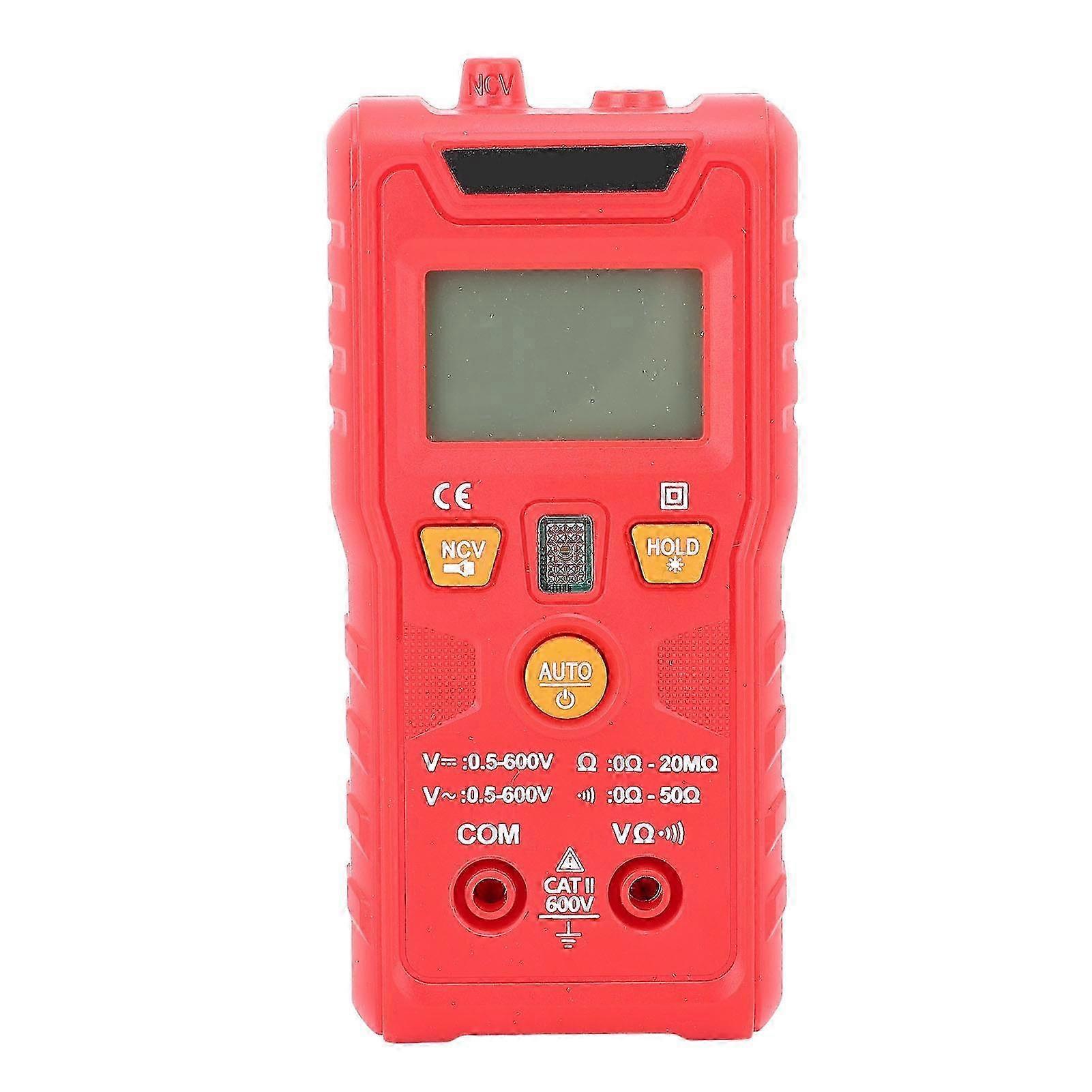 Digital Multimeter Tester Automotive Car Intelligent Multi Tester Mini Pocket Type Burn Prevention Multi Functional Red