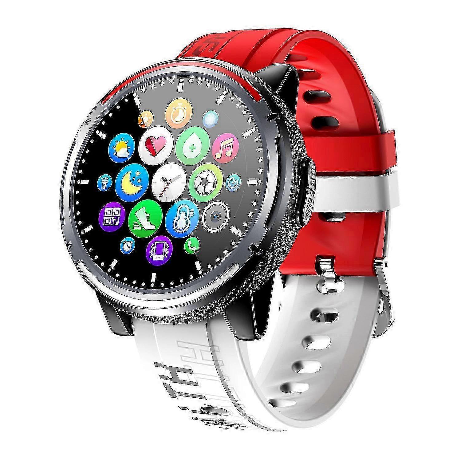Smart Watch for Men Bluetooth Call HD Display IP67 Waterproof Multi Language Sport for Android IOS-Red