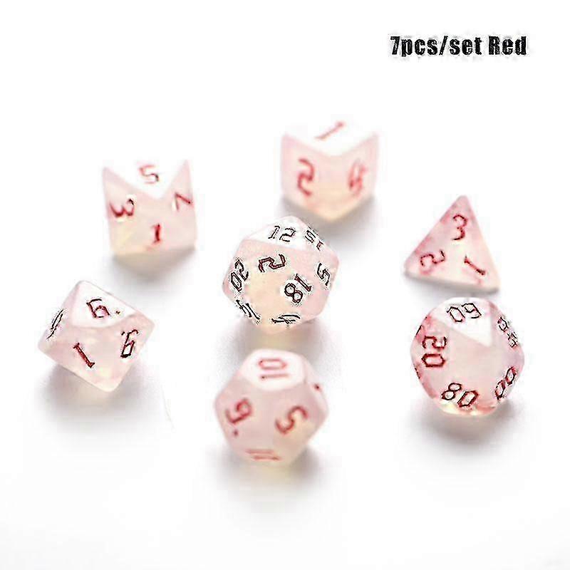 Iridescent Glitter Polyhedral Dice Set D4 D6 D8 D10 D12 D20 For Board Game