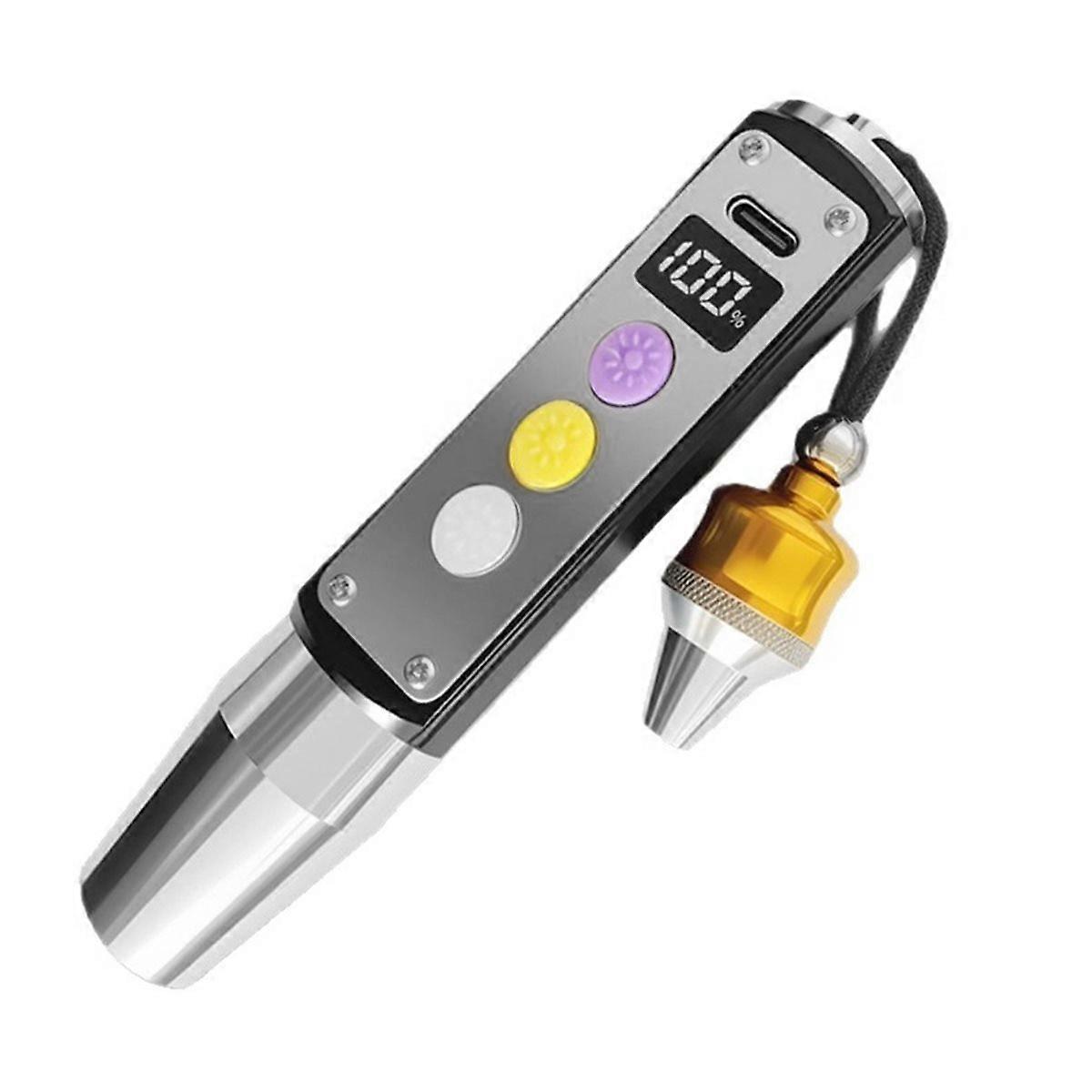 LED Three Switches Three Light Sources Jade Identification Flashlight