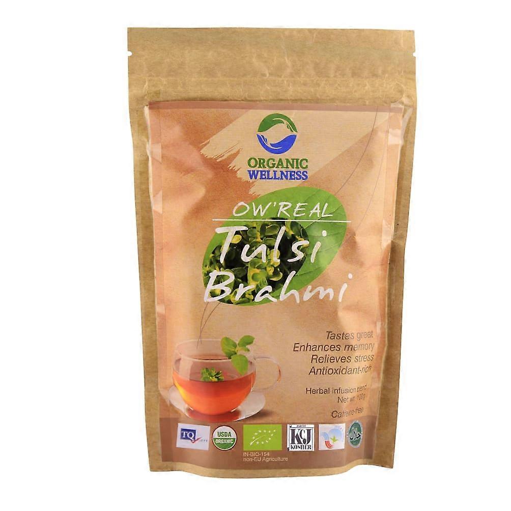 Чай с Тулси и Брахми (100 г), Real Tulsi Brahmi Tea,  Organic Wellness