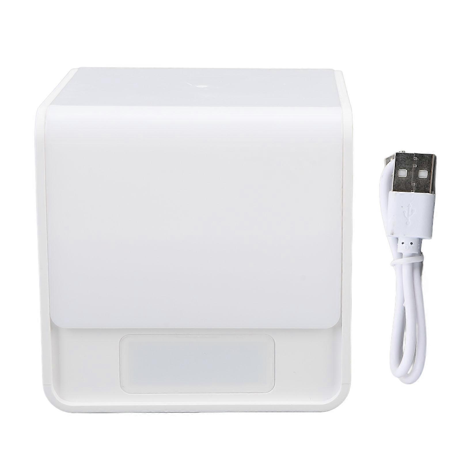 LED Cube Night Light 3 Color Temperatures Stepless Dimmable USB Rechargeable LED Cube Bedside Lamp