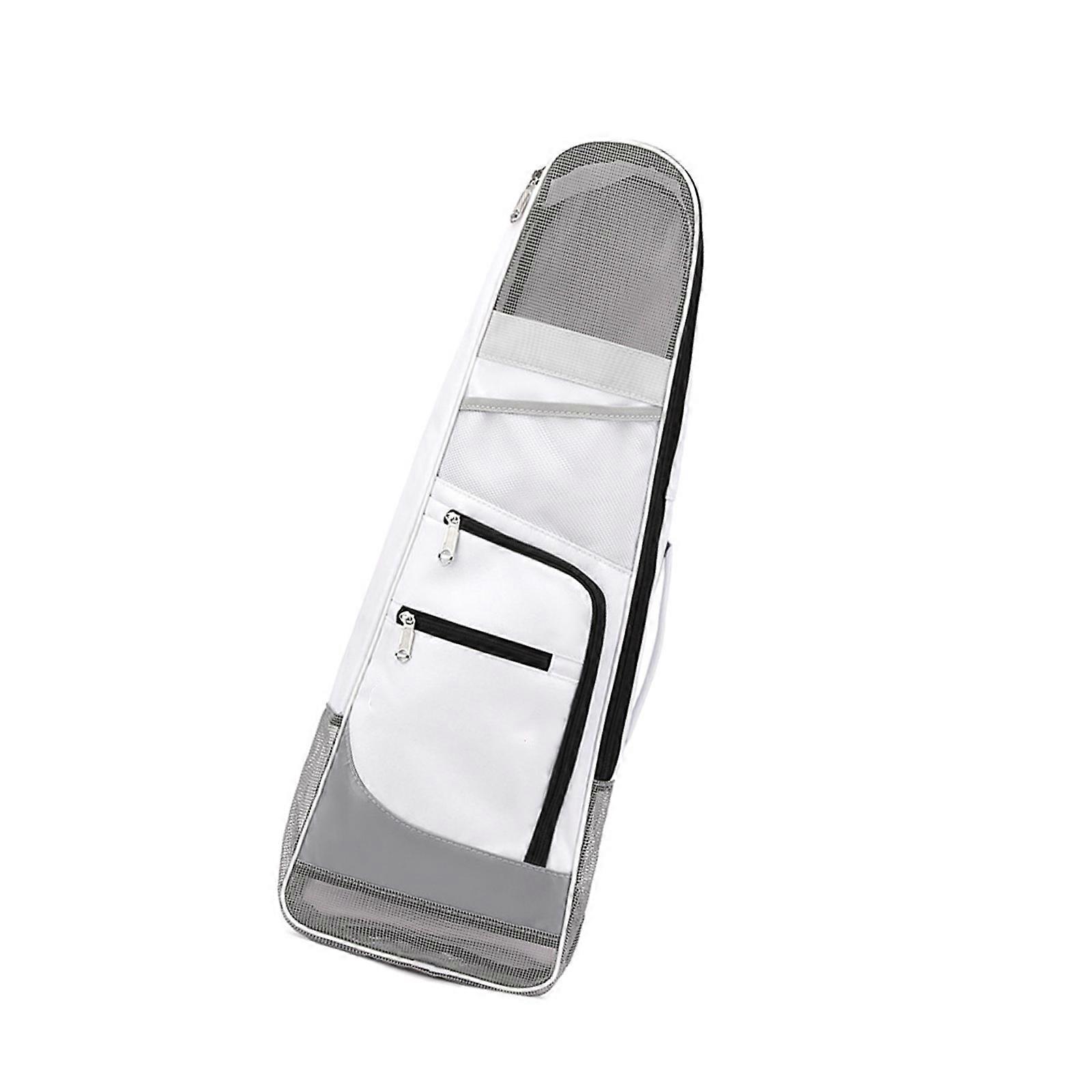 Practical Snorkeling Accessories Bag Wide Opening Construction Fabric Texture Suitable for Beach and Pool Use  White