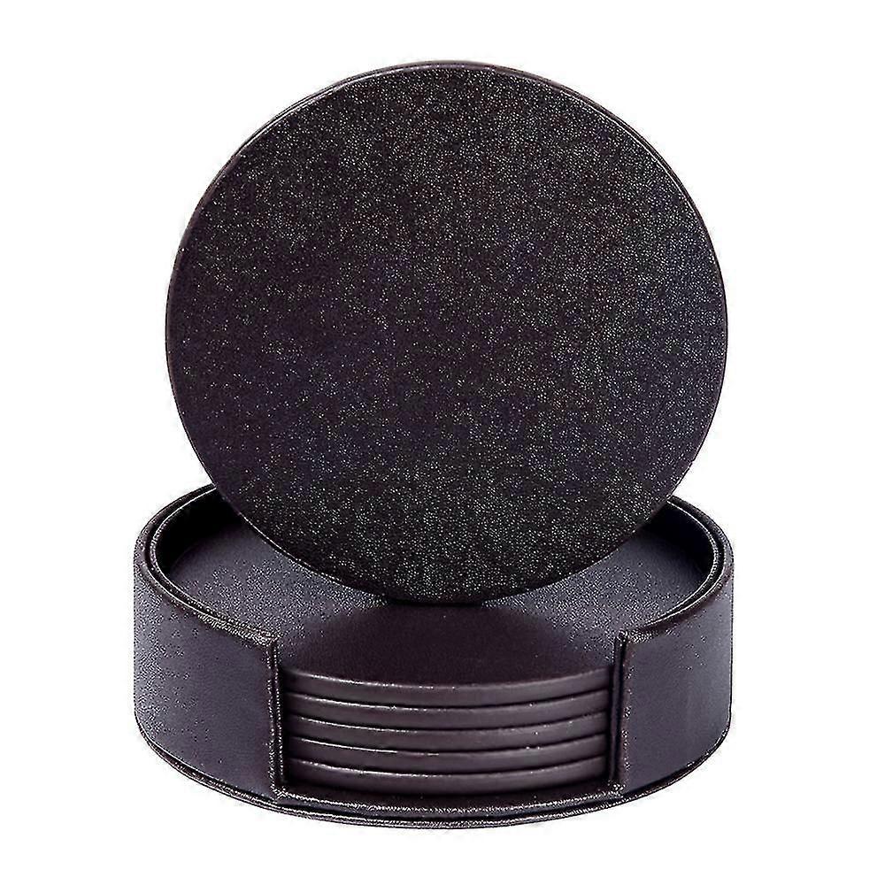 6pcs Leather Coasters For Drinks