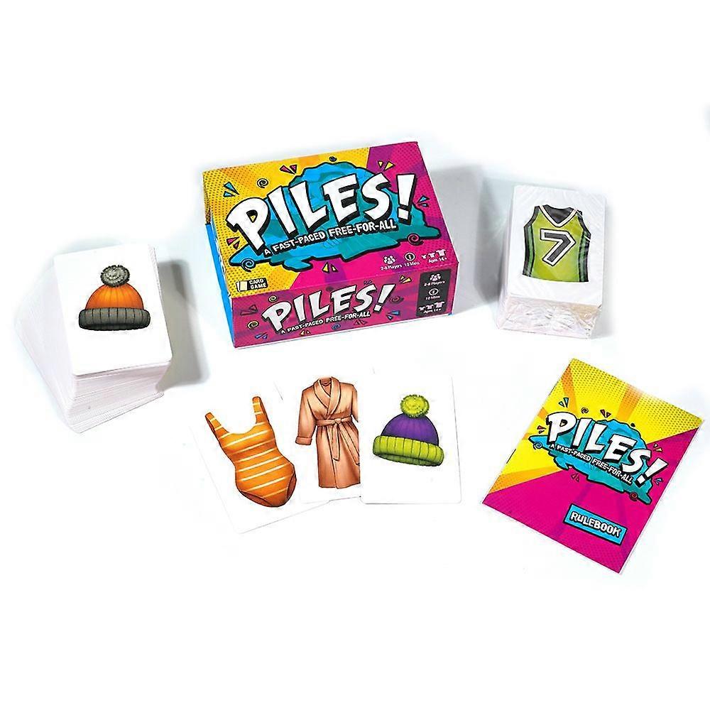 Piles! - Card Game - Family Game - Suitable for children 8+, adults, family game nights - Traveling Party Game - Memory Game - 10 minutes