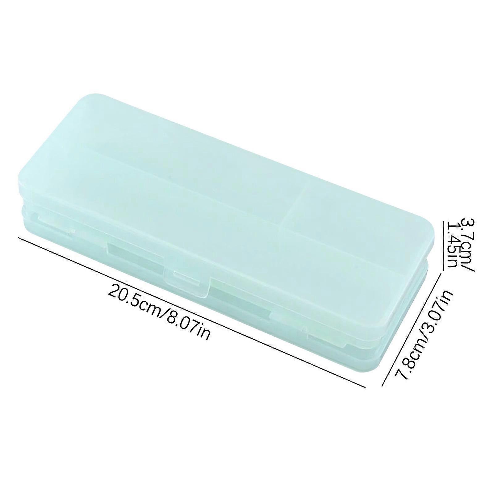 Fnyoxu Translucent Matte Pencil Case Student Storage Pencil Case Multifunctional Double-sided Macaron Plastic Pencil Case