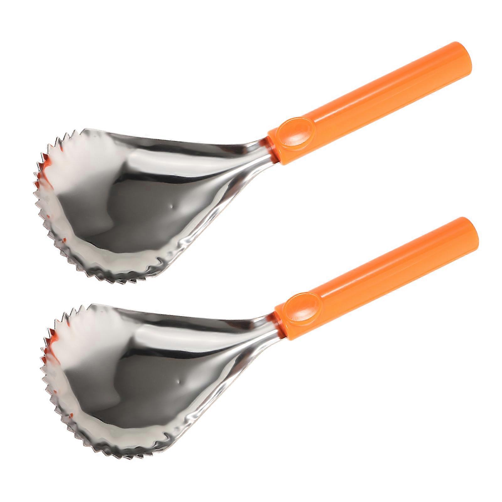 Pumpkin Corer Scoop Manual Function for Home Kitchen 2Pcs Orange