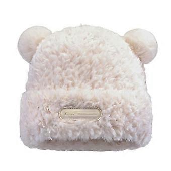 Hats Fuzzy Hat Fluffy Bear Ear Beanie for Women Woman's Cap Cute Beanies Grunge Girl Furry Caps Winter Warmo