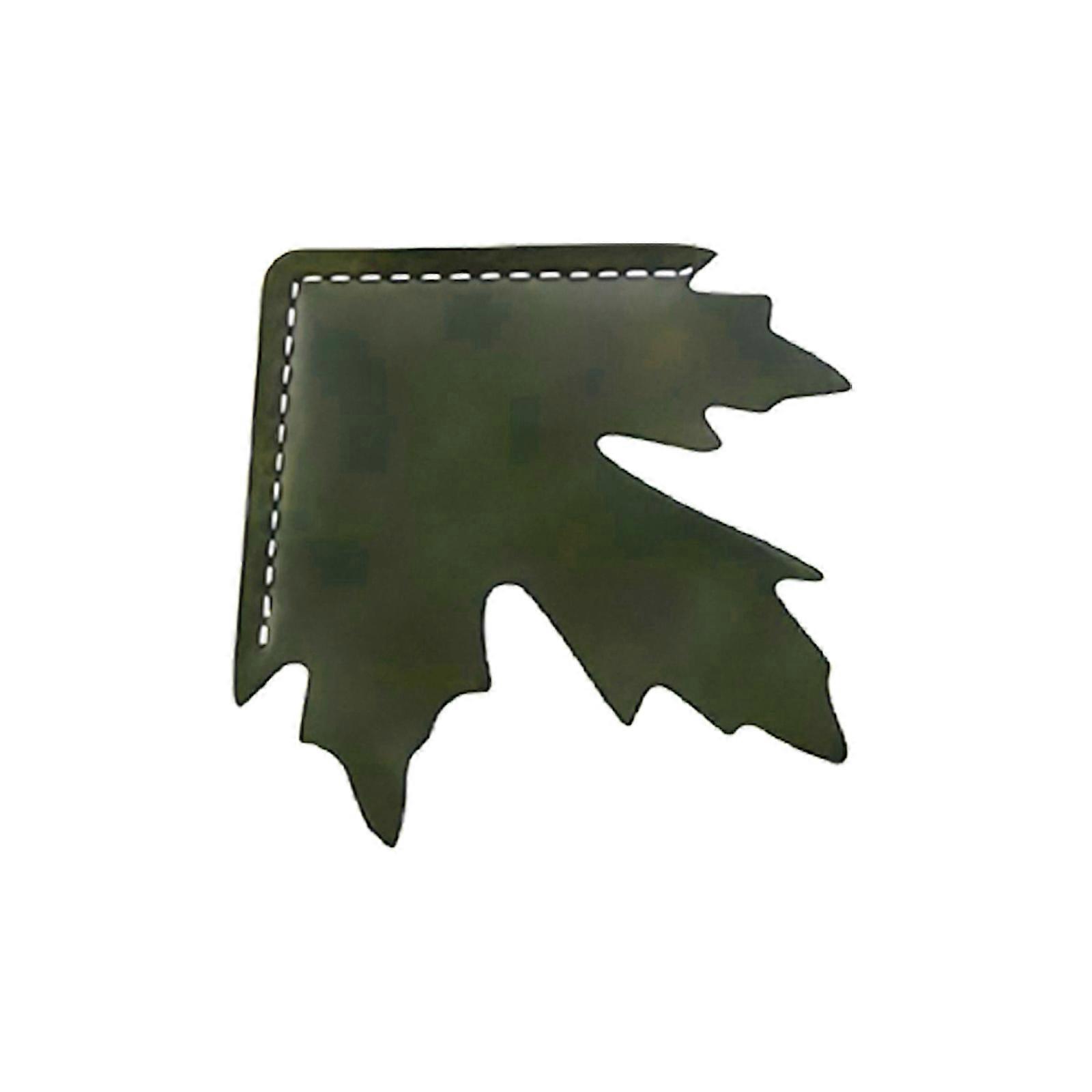 Leather Bookmarks In Maple Leaf Shape Elegant Design Perfect For Marking Pages Delicate Reading Companion Page Holder  Green