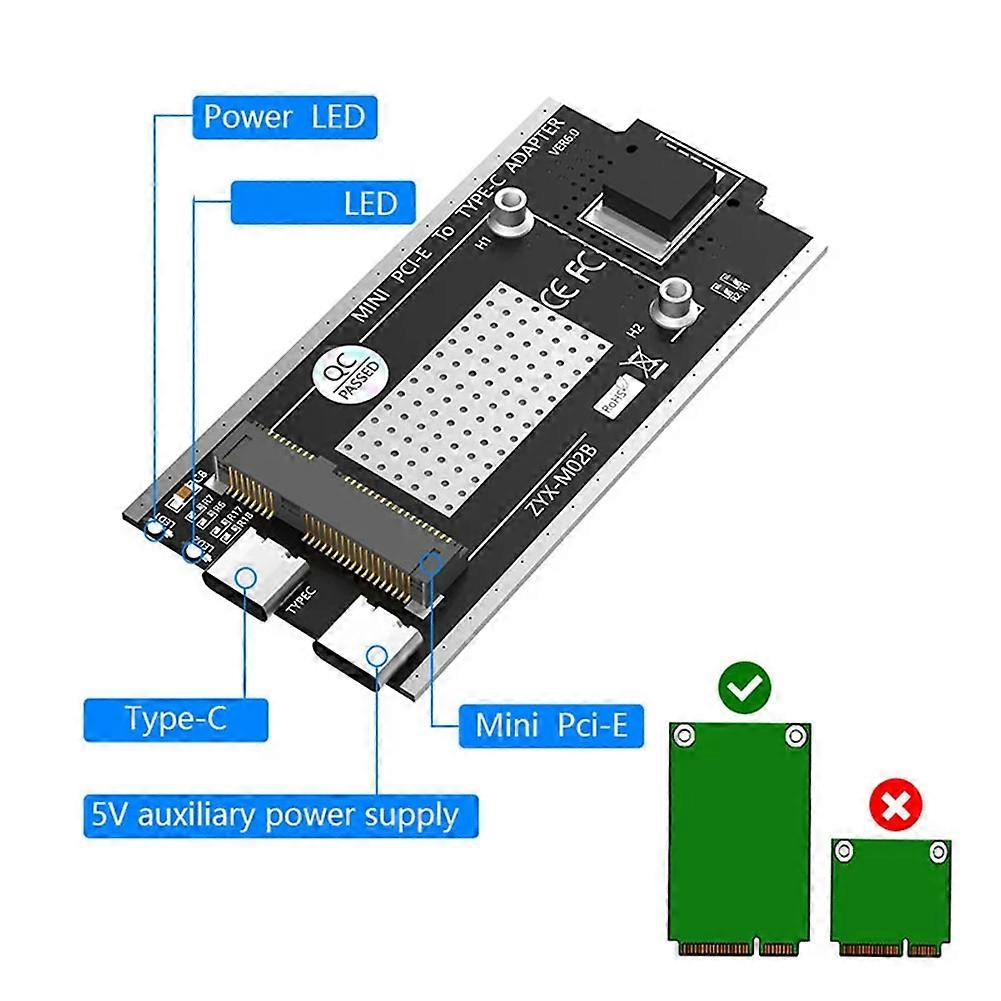  MINI PCI-E to TYPE-C USB2.0 Adapter Board with Shell Antenna 3G4G Module Development Board Suitable for Laptops