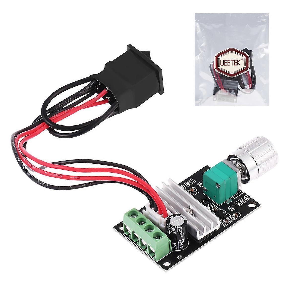 UEETEK 1203BB 6V 12V 24V 3A 80W DC Motor Controller (PWM) Adjustable Reversible Motor Driver Switch