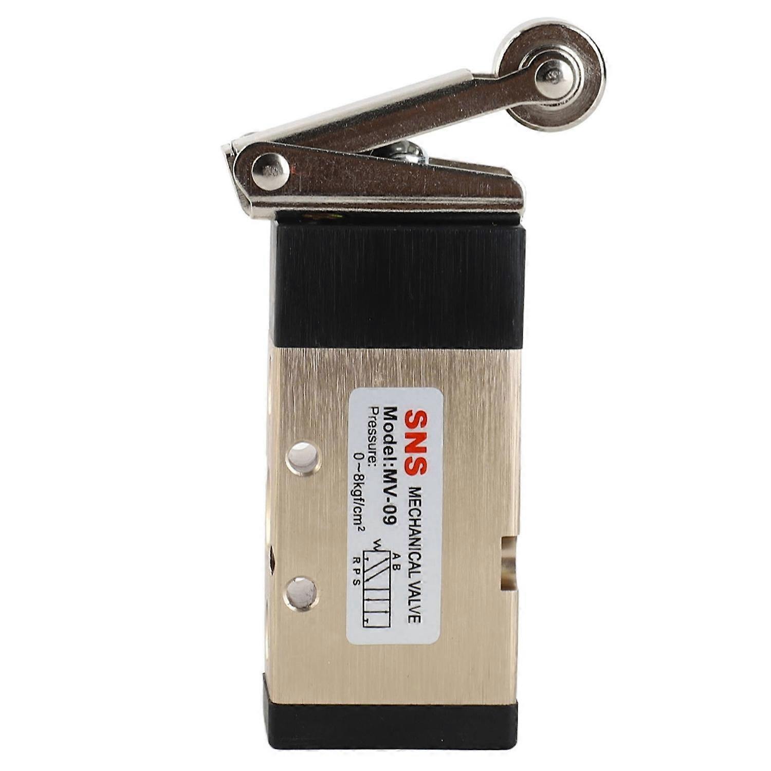 MV-09 Pneumatic Reversing Valve 2 Position 5 Way Roller Lever Mechanical Valve 1/4in PT