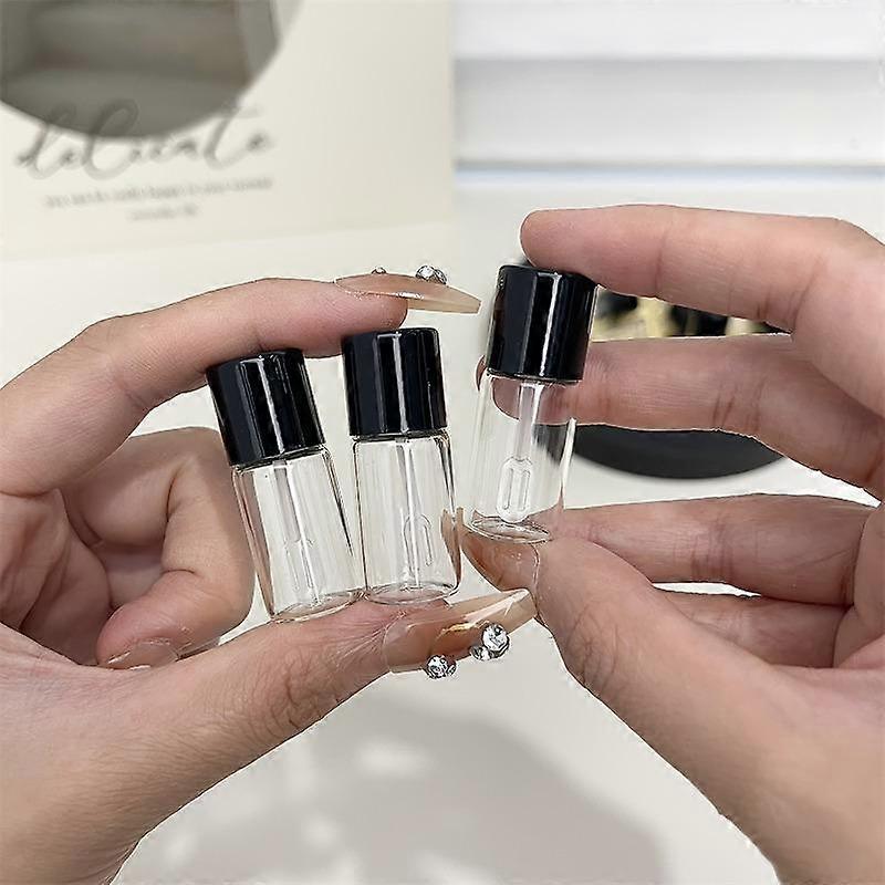 3pcs Travel-Friendly Foundation Liquid Dispenser Bottles with Flip-Top Lid, Transparent Glass with Measurement Markings, Low Allergenic, Ide