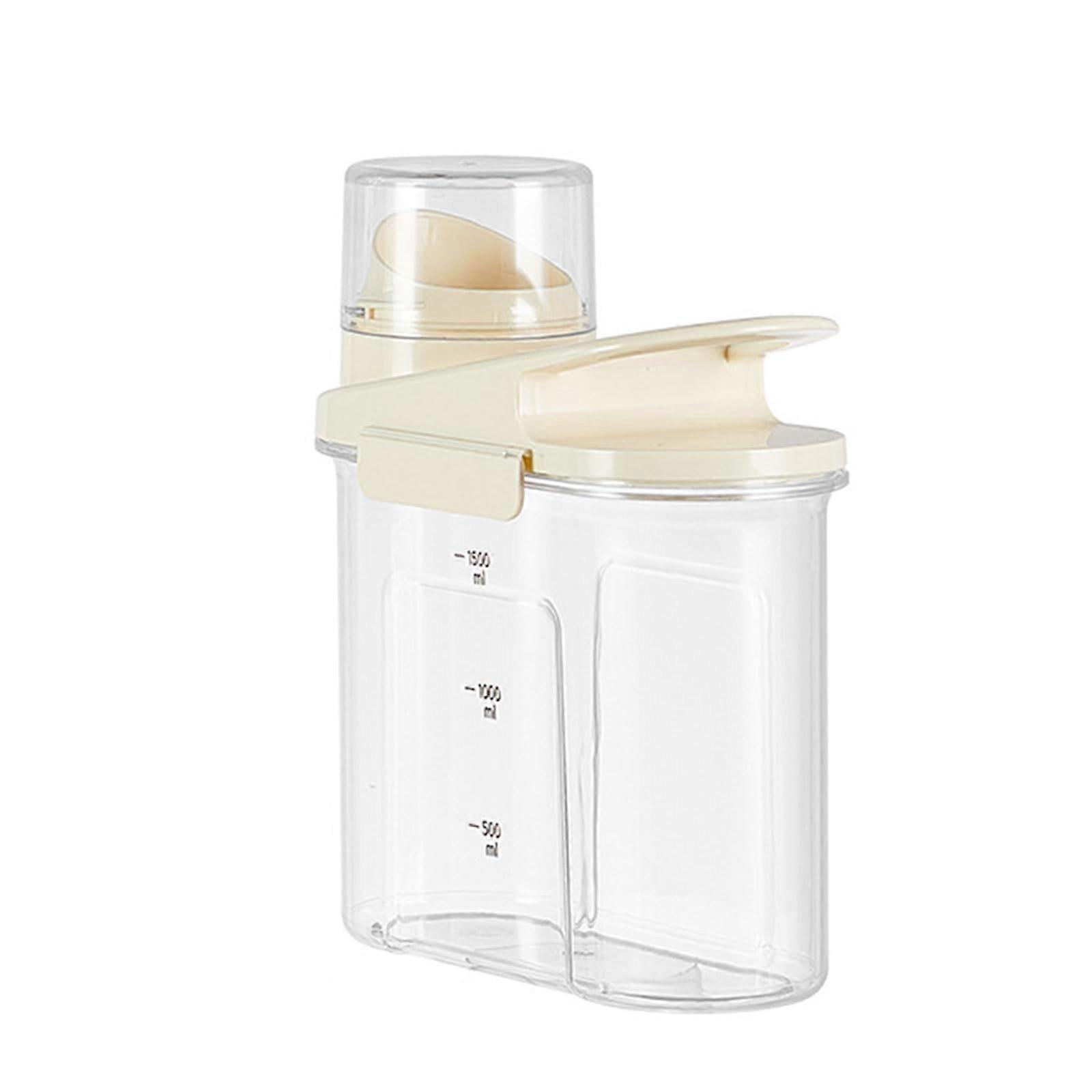 Grains Storage Container Large Cereal Dispenser With Lid For Rice Sugar Oat Cream Medium