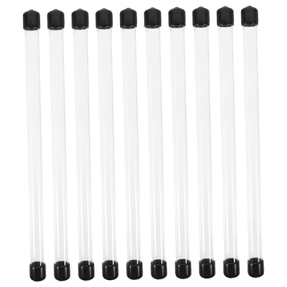 Clear Rigid Round Tubing With Caps 10 Pcs Polycarbonate Storage Tubes For Incense Sticks Craft Projects And Experiments