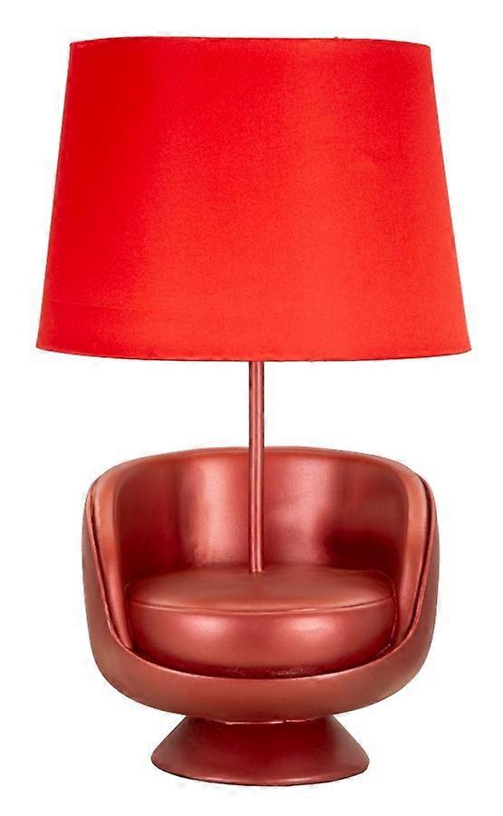 Table Lamp Midcentury Red Cm Ø 26X43