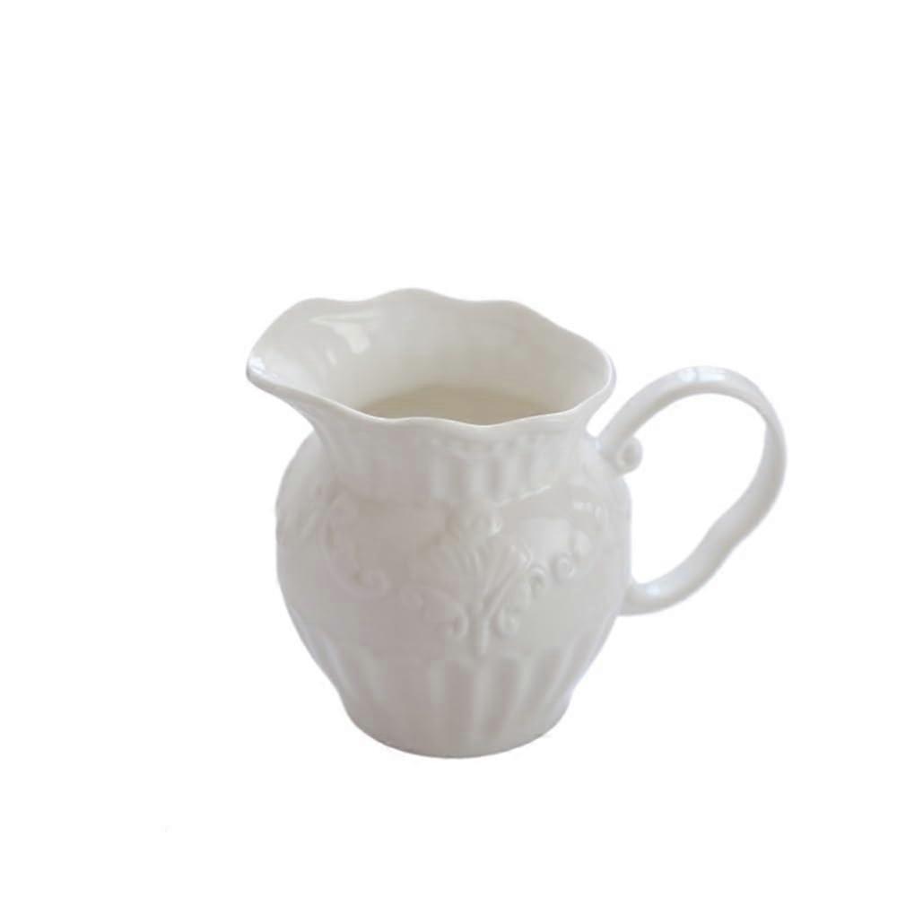 Vintage Ceramic Gravy Boat and Creamer Pitcher 420ml Elegant Table Serving with Handle