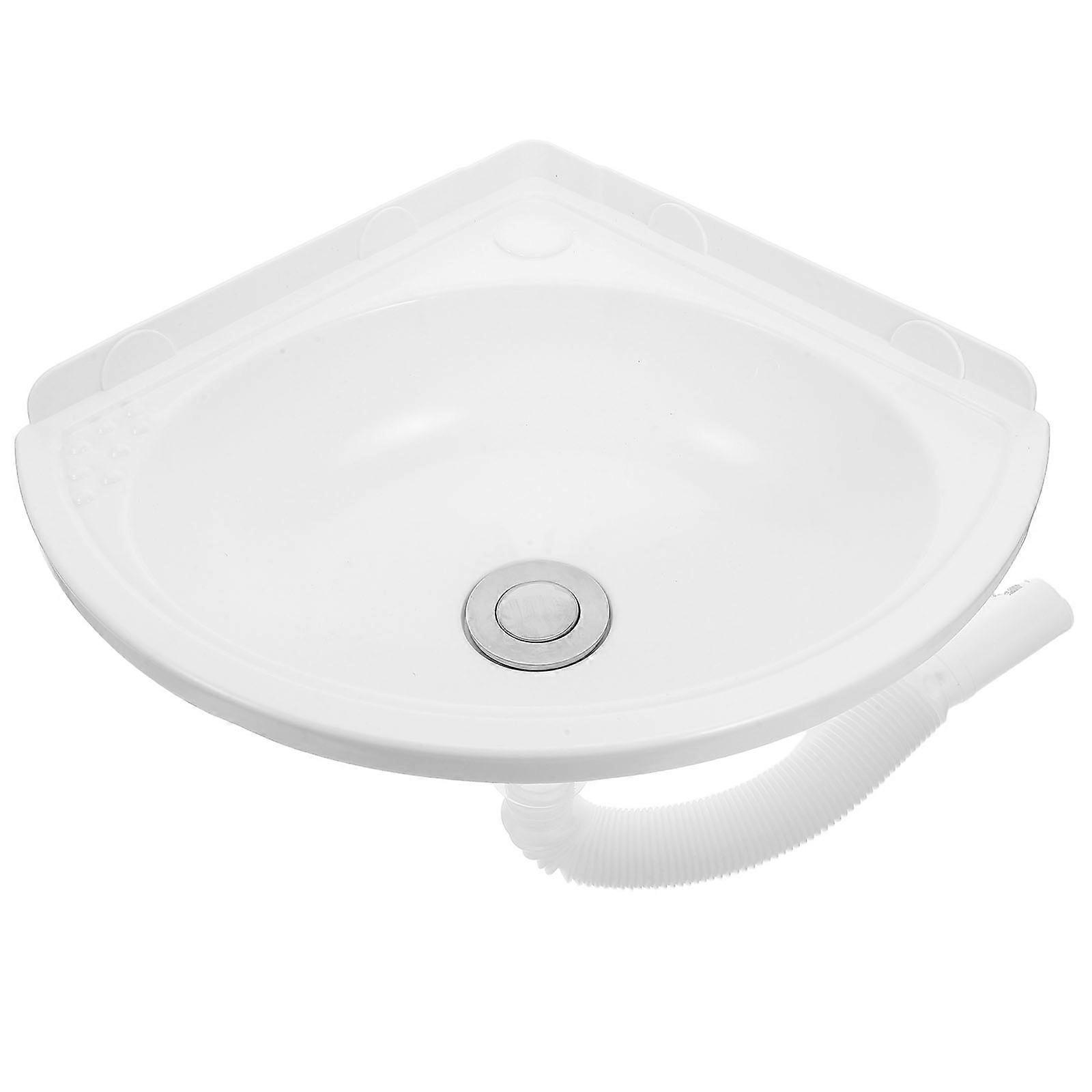 Corner Sink Wall Mounted for Daily Use Compact Triangular Bathroom Basin