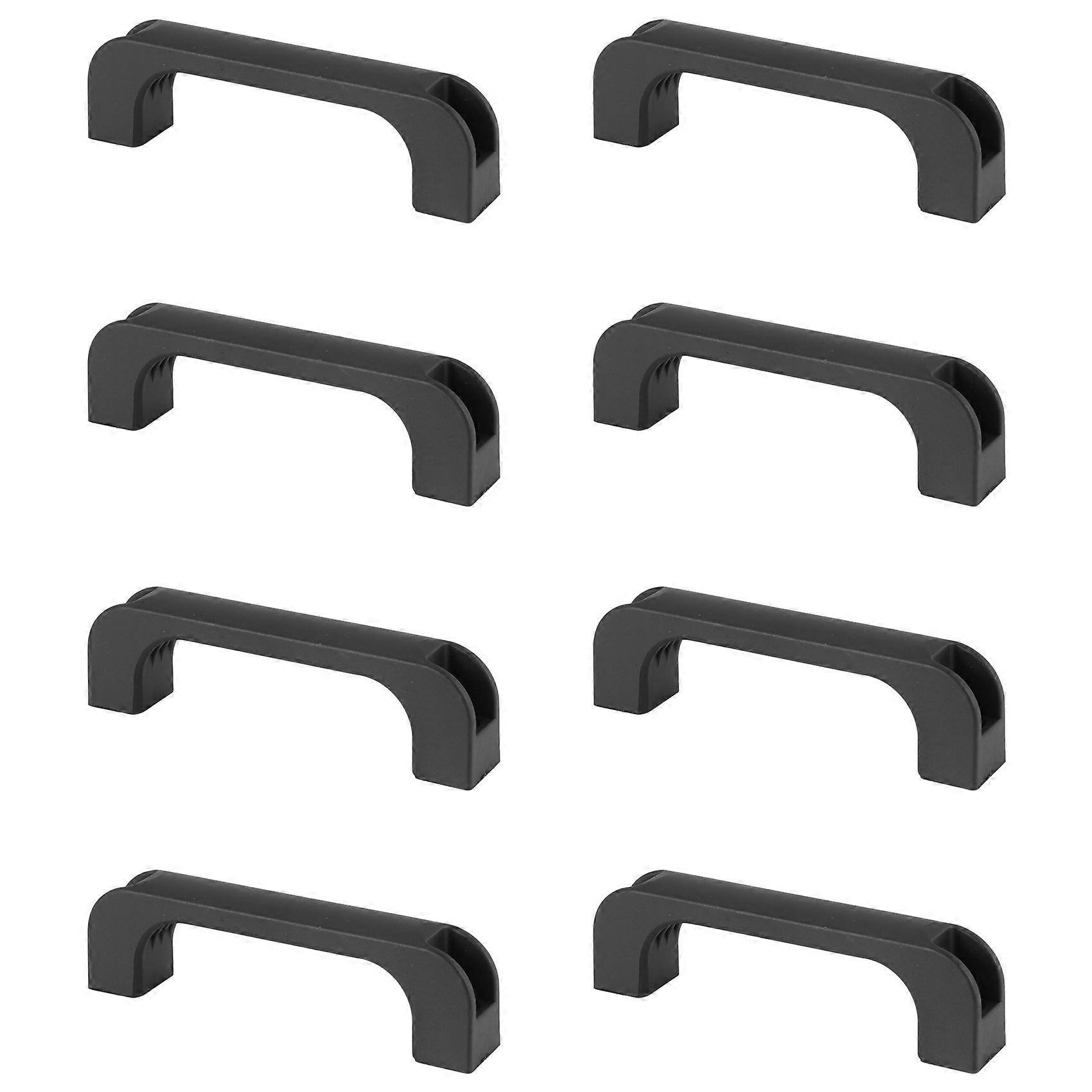 8X Door Cabinet Black Plastic Rectangular Pull Handle 5.2 Inch
