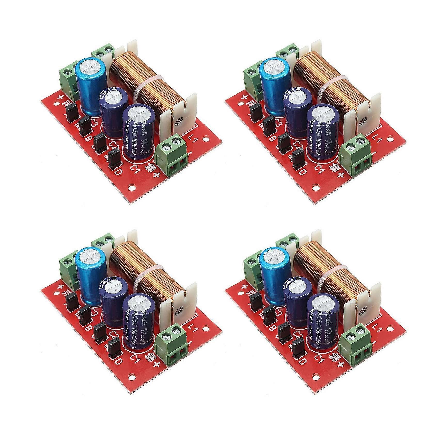 4X 400W Speaker Crossover 2 Way High-Low 4-16 Ohm Frequency Divider for Speaker