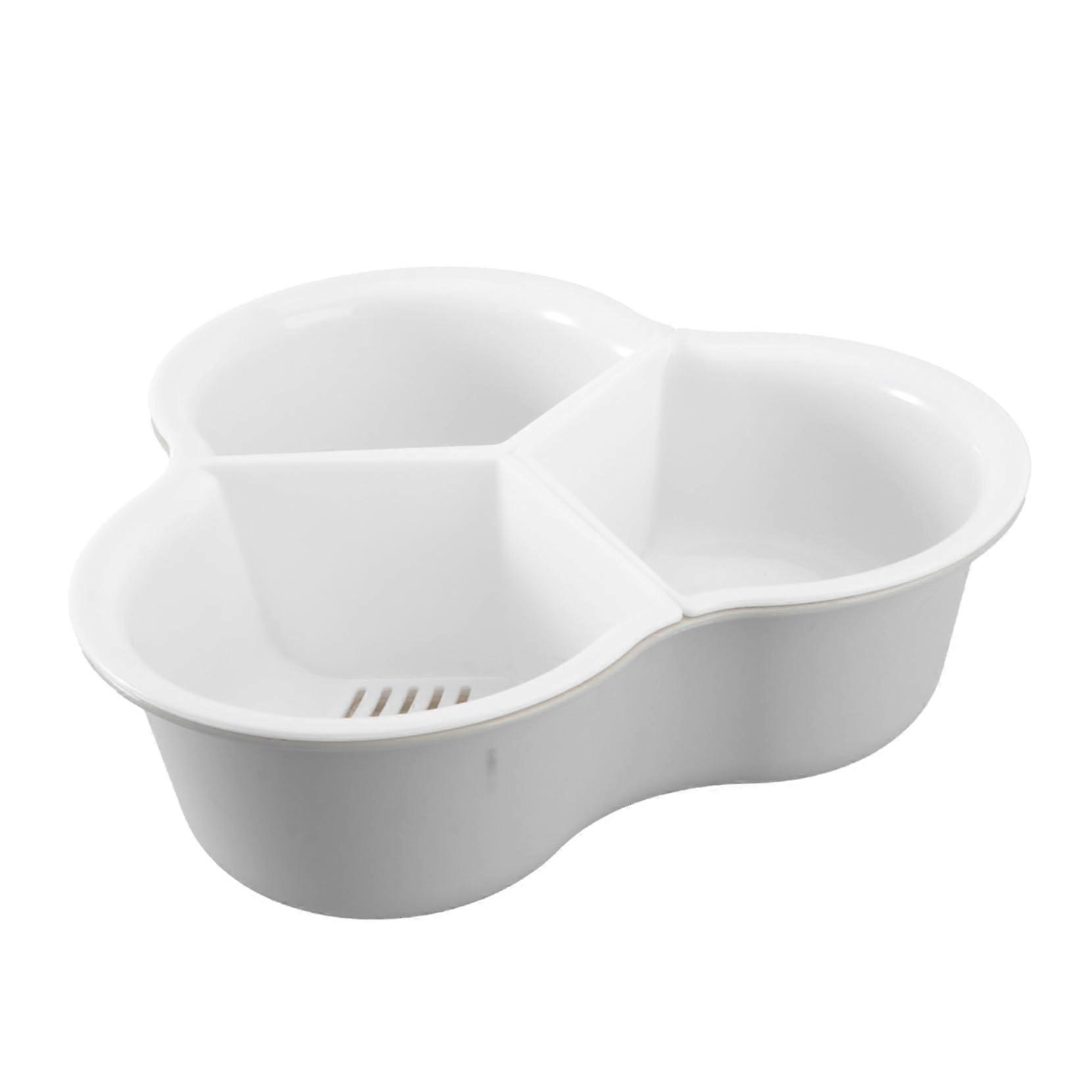 Double Layer Vegetable Washing Basket with Fast Drainage for Kitchen Fruit Storage Basin