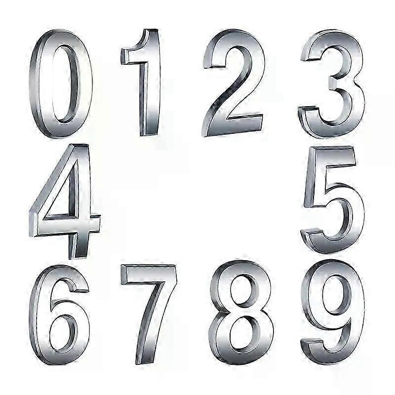 10 Pieces Self-Adhesive Door House Numbers Mailbox Numbers Street Address Numbers for Residence and Mailbox Signs 0 to 9