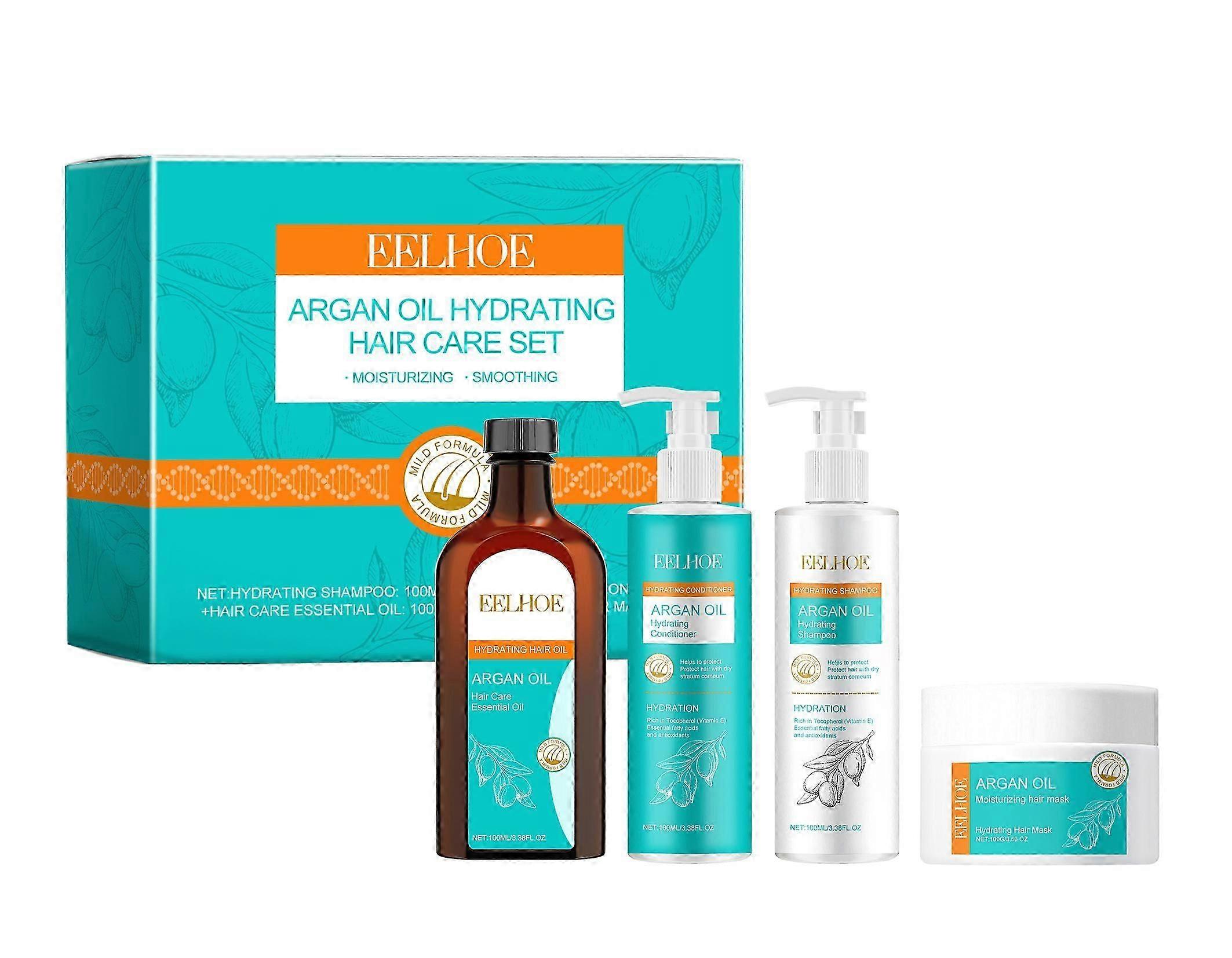 Argan Oil Hair Care Set - Deep Moisturizing, Color Protecting, Strengthening & Easy to Use