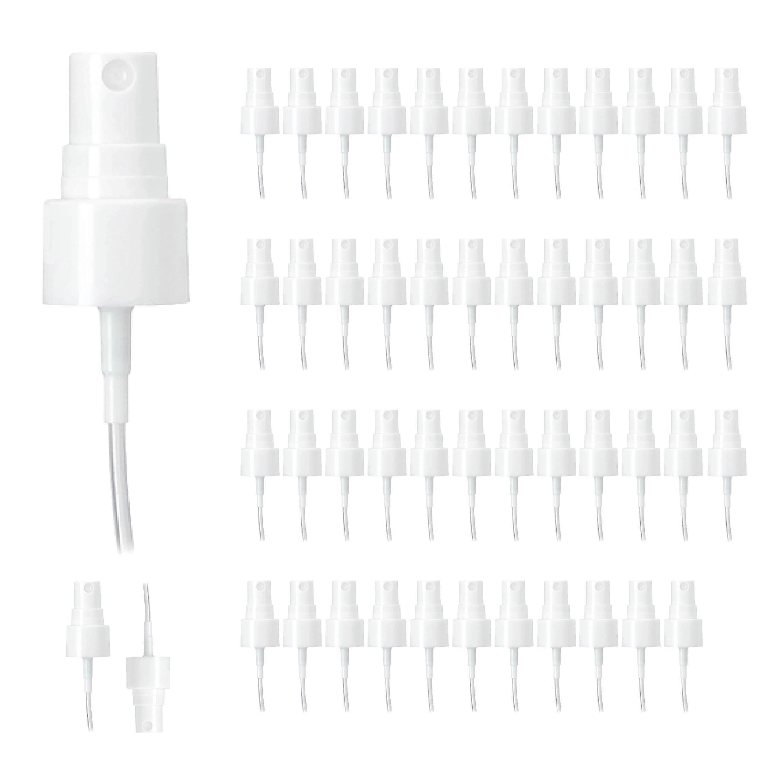 Fine Mist Sprayer 20410 PP Plastic with Clear Overcap 0.12cc Output for Perfume Travel Bottles Pack of 50