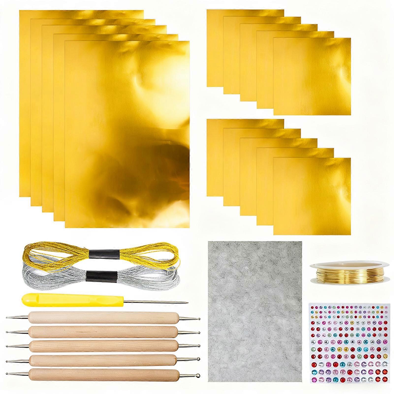 DIY metallic relief craft tin foil sheets Create stunnings 3D embossed art effortlessly. Gift Embellishments