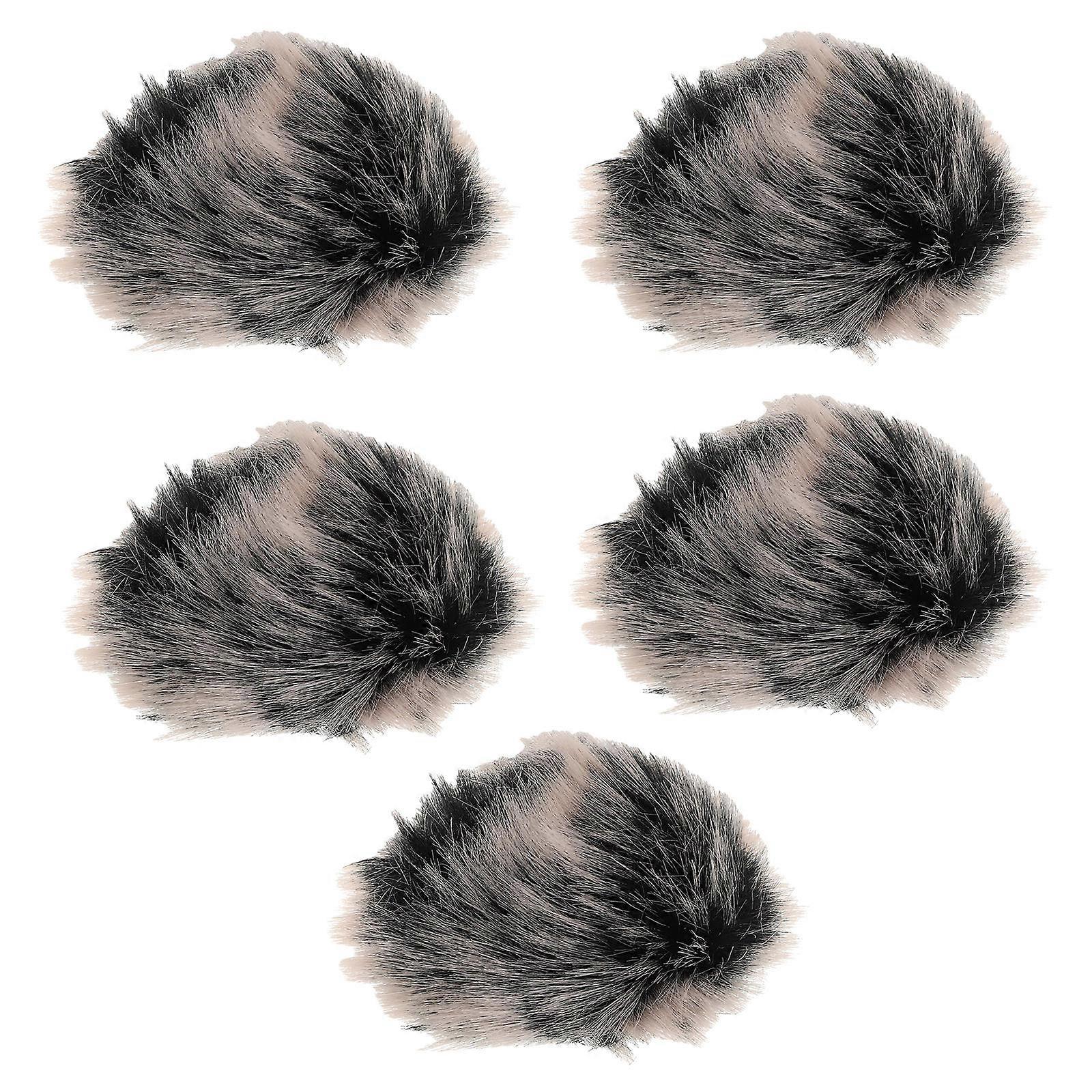 Clip on Mic Cover Windproof Microphone Wind Muff 5Pcs for Clear Sound