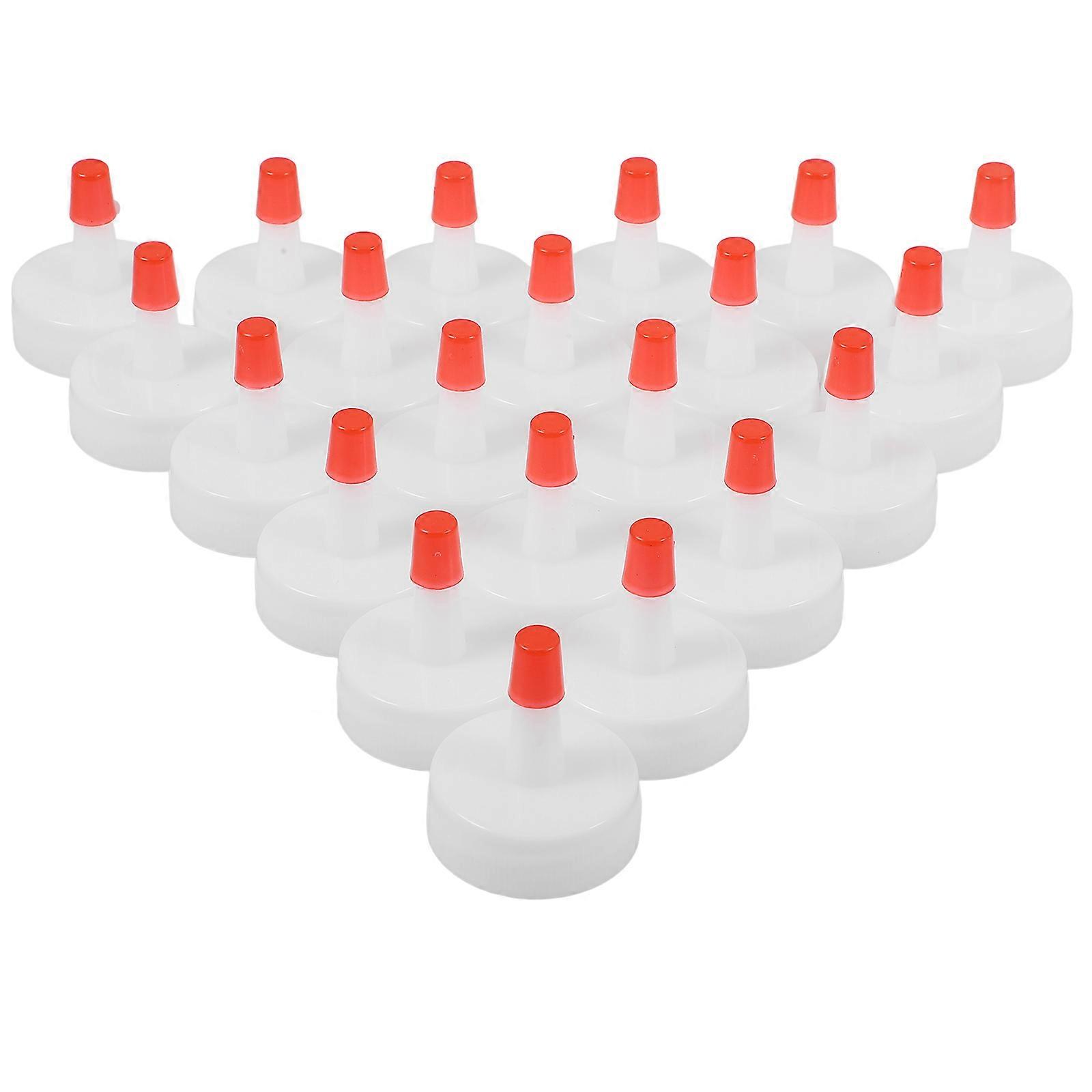 Plastic Leakproof Bottle Cap Squeeze Bottle Cap for Dispenser 20Pcs