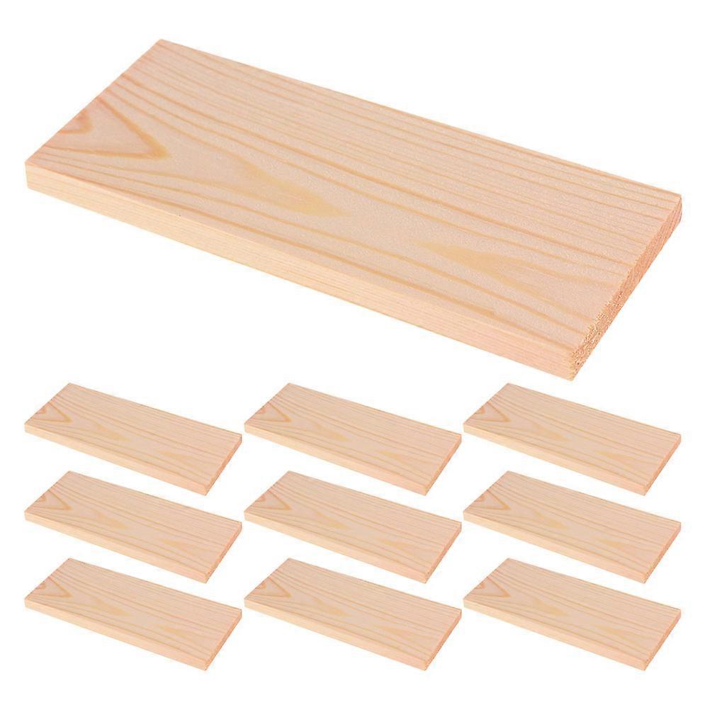 Pine Wood Boards for Creative DIY with 10Pcs Unfinished Rectangles