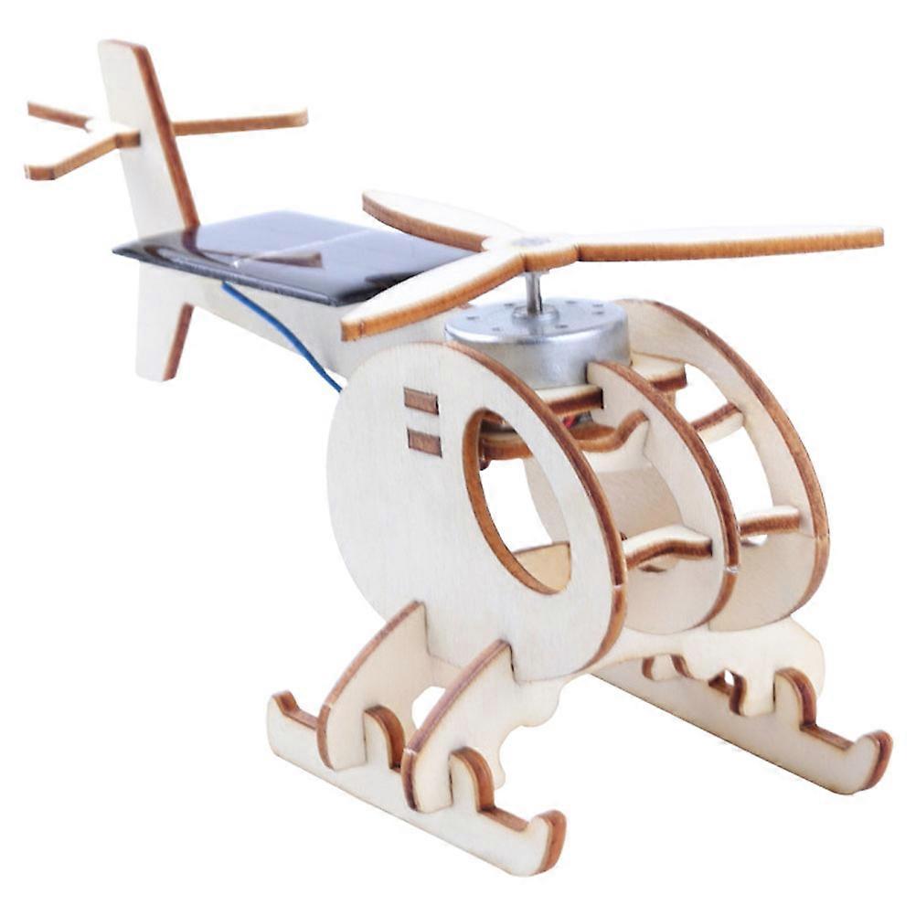 DIY Science Solar Helicopter Model Toy for Kids 4Sets Educational Assembly Kit