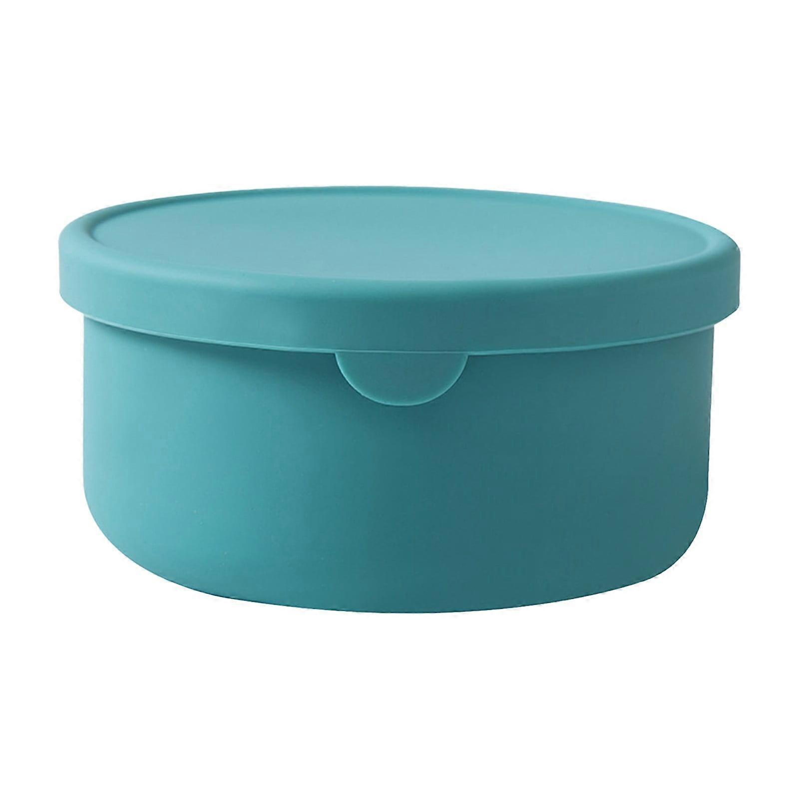 Vegetable Crisper Containers & Multicolor Silicone Lunch Box with Lid, Leak Proof, Microwave Freezer Safe, Portable, compatible with Goohae