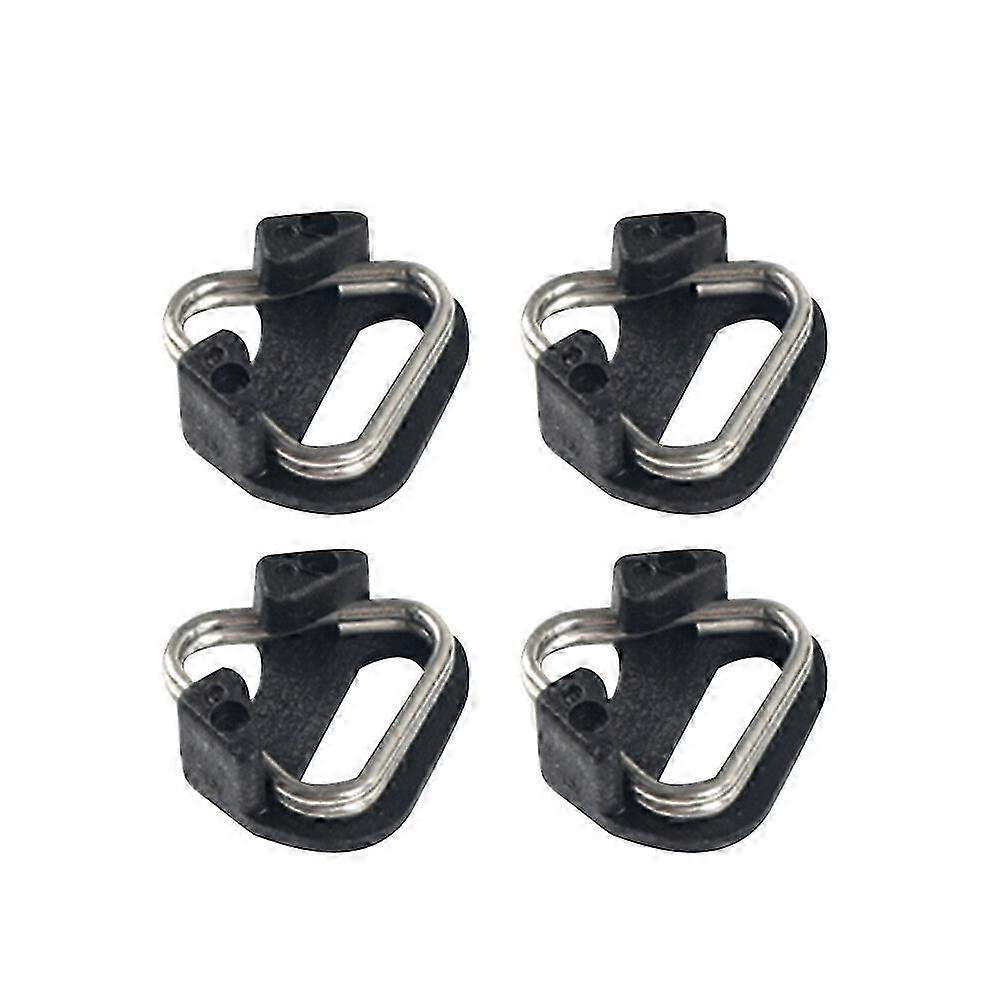 4PCS Camera Strap Triangle Hook Adapter Split Ring Practical Stainless Steel Buckle Camera Accessory (Black)