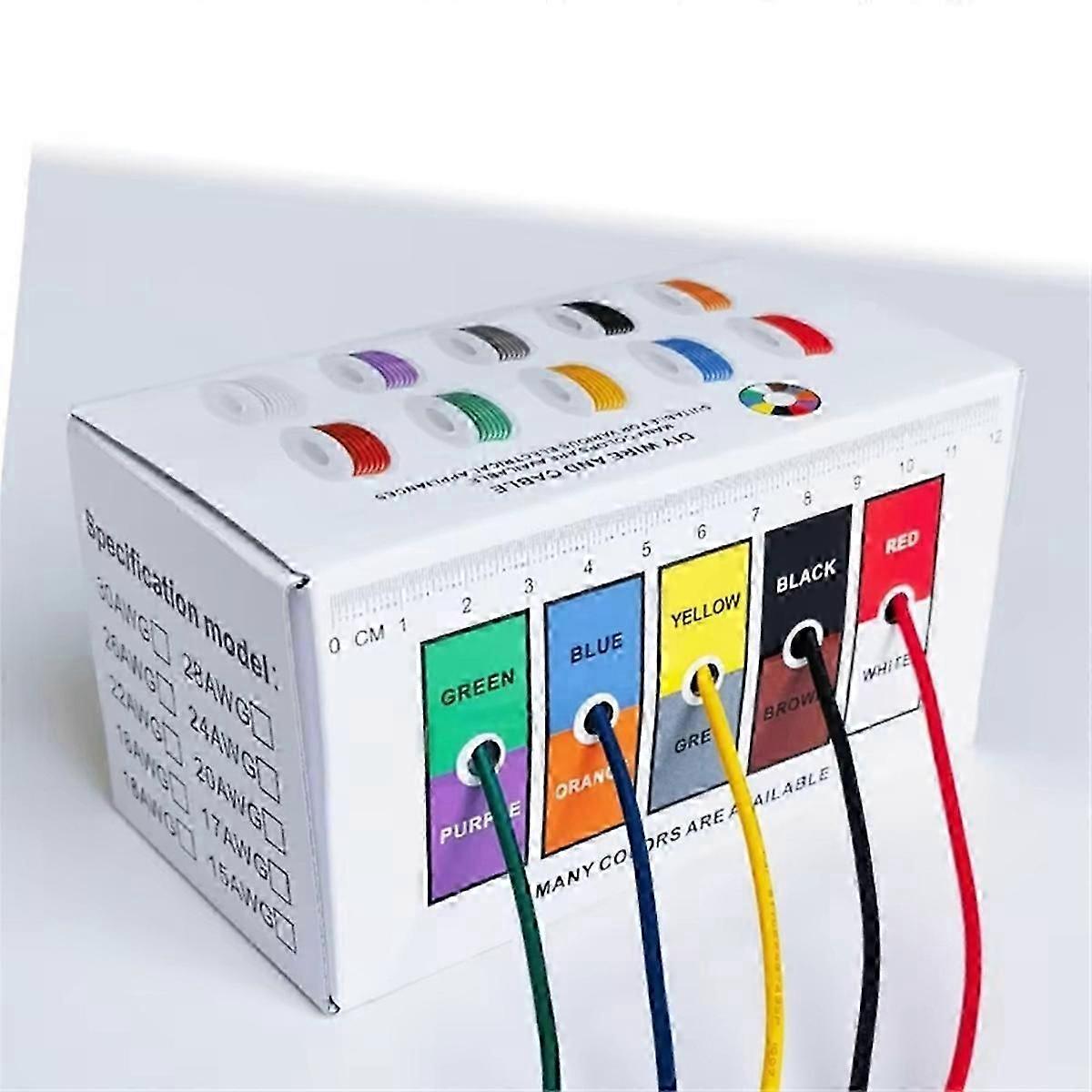 Flexible silicone wire 22AWG stranded tinned copper 32.8ft