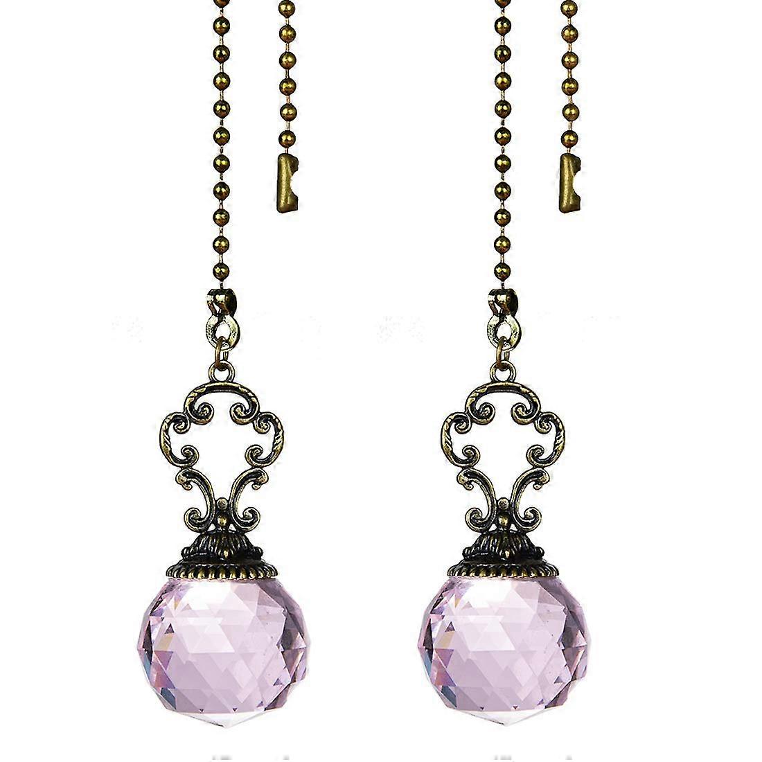 Set of 2 Ceiling Fan Pull Chain Extenders with Fan and Light Icons, RustResistant Copper, 12in