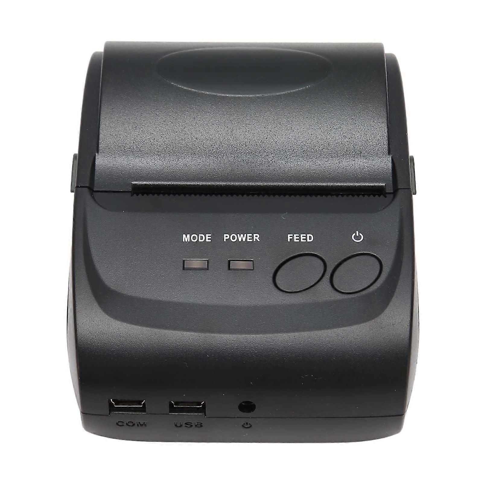 Bluetooth Thermal Receipt Printer 58mm Speed 90mm/s USB Ink Label Printer for Office Logistics