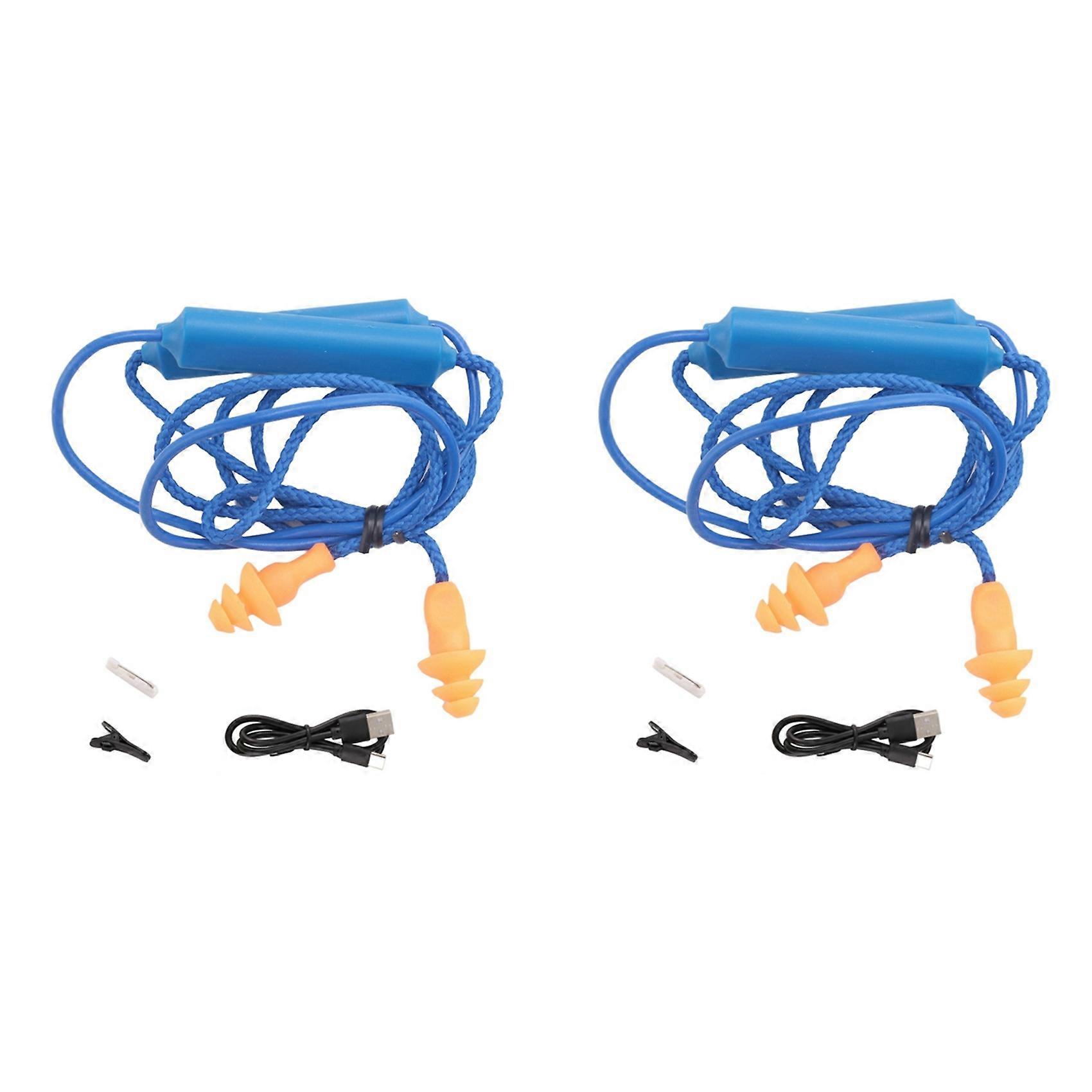 Earphone Bluetooth Ear Plugs for Work, Noise Suppression, Blue