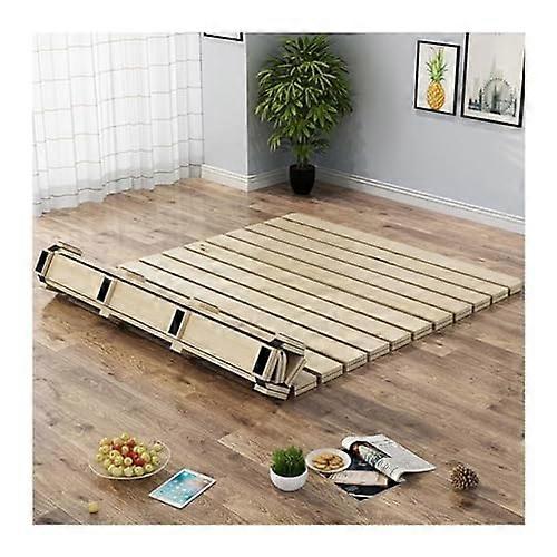 Rollable Bed Frame Solid Wood Folding Mattress Support Board 70x200cm for Space Saving