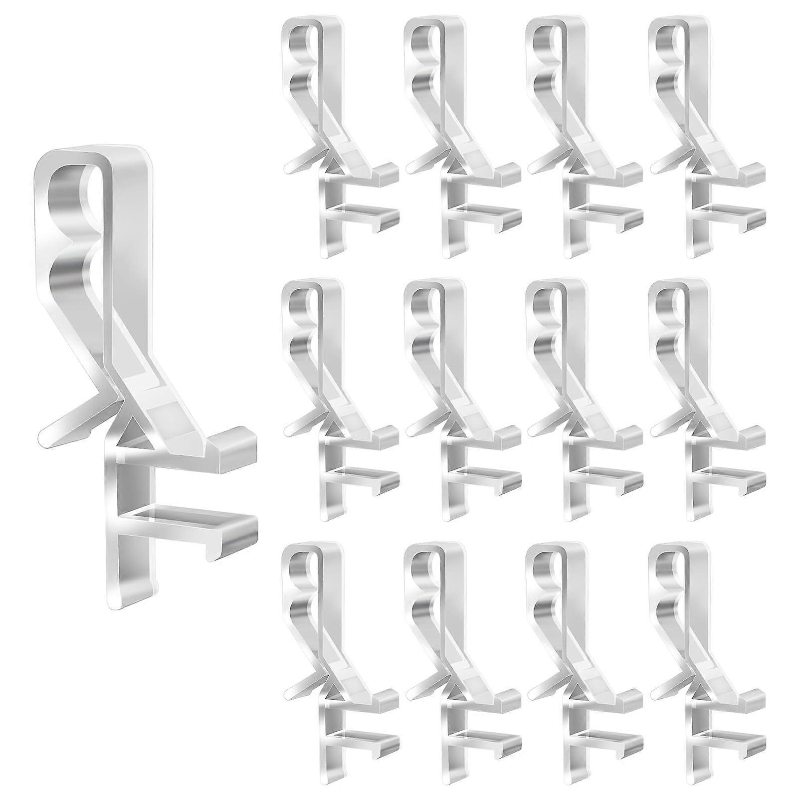 12 Pcs Transparent Vertical Blind Valance Clips 1.835in Durable Hidden Design Easy DIY Installation