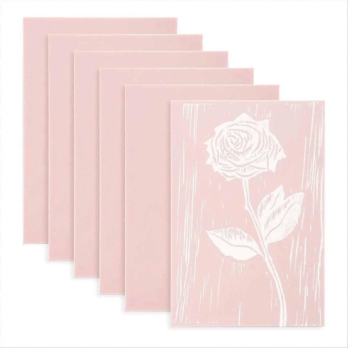 Blocos de Linóleo para Suprimentos de Impressão 6PCS 4 Polegadas X 6 Polegadas Kit de Impressão de Blocos de Borracha Linocut para