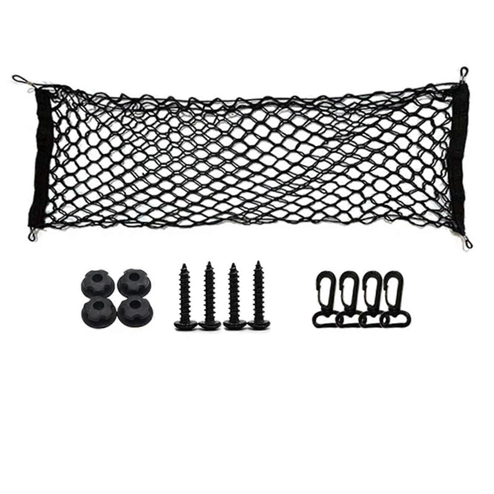 Car Trunk Cargo Net Double Layer Elastic Mesh Organizer Large Capacity Storage 110x40cm