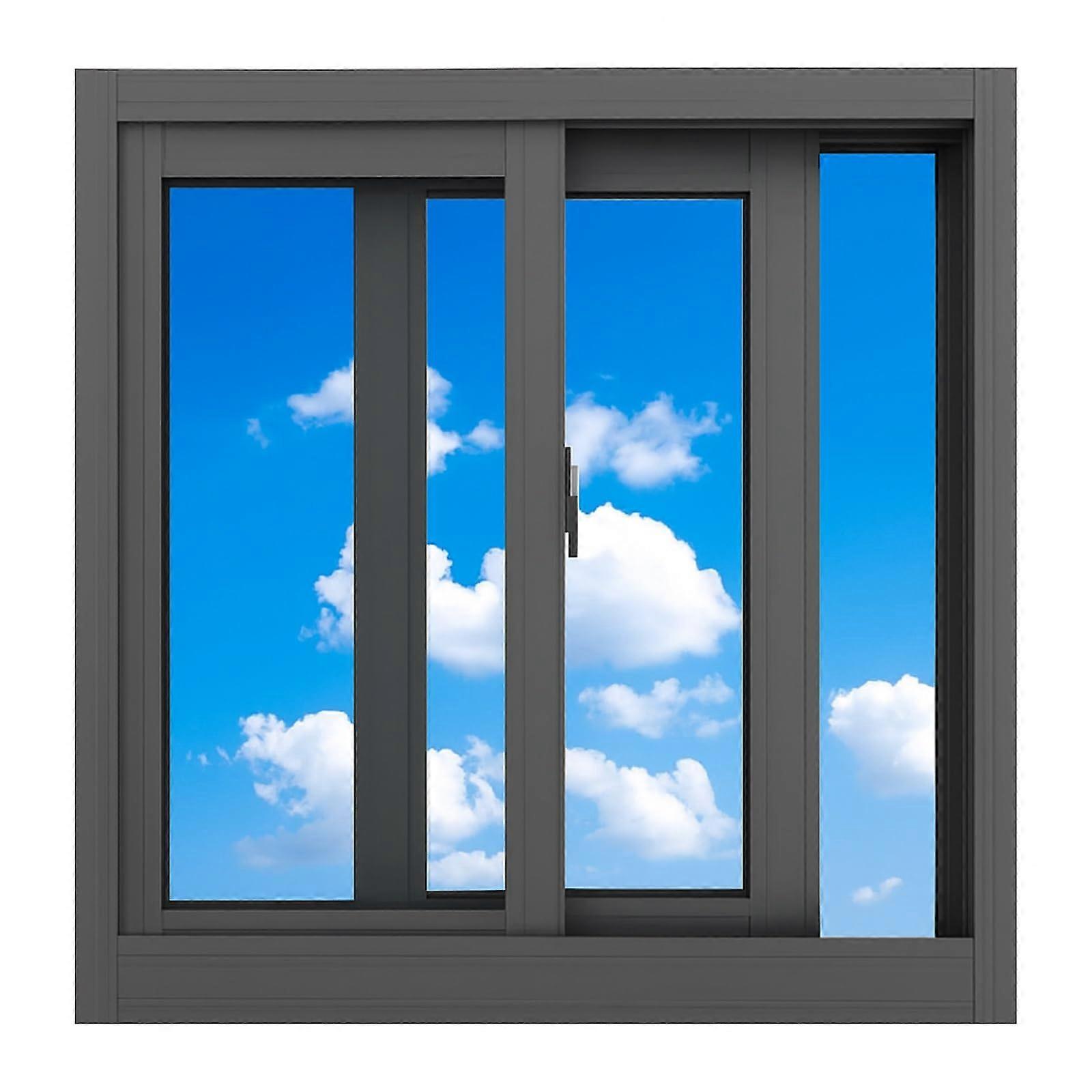 Sliding Basement Window with Screen, ImpactResistant Tempered Glass, RustResistant Aluminum Frame, Gray 27x21