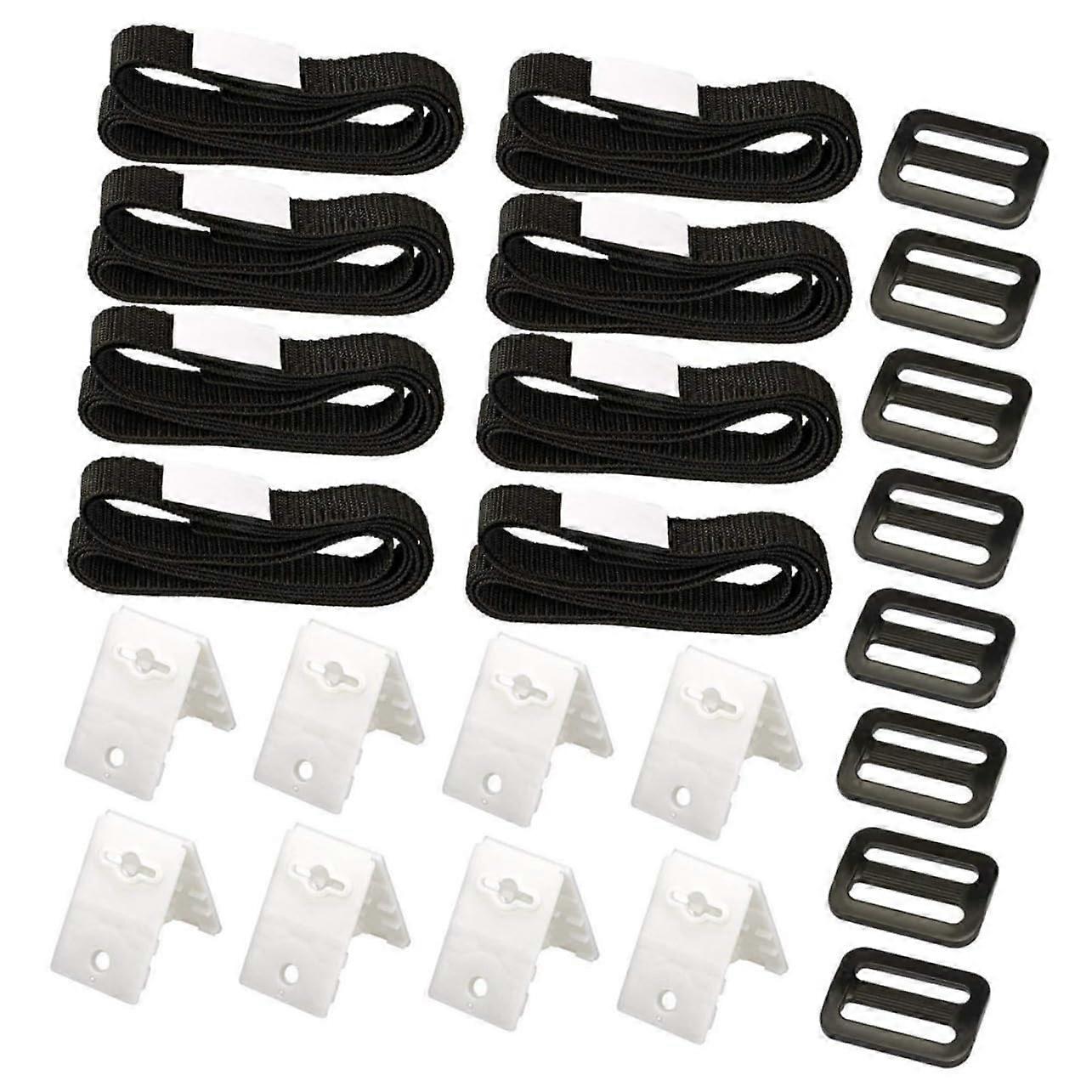 Heavy Duty Solar Pool Cover Straps Kit for Universal Reel Compatibility Replacement Tabs