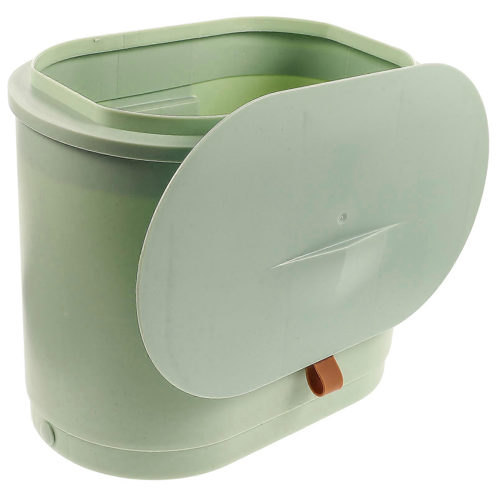 Hanging Trash Can Garbage Can for Kitchen Door Mount Light Green